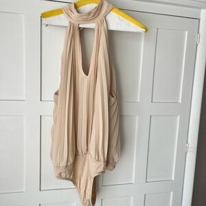 Marciano Cream Halter Bodysuit